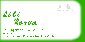 lili morva business card